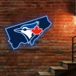 Toronto Blue Jays Neon Sign Toronto State Map 1