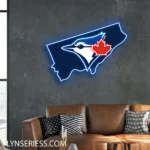 Toronto Blue Jays Neon Sign Toronto State Map 1
