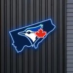 Toronto Blue Jays Neon Sign Toronto State Map 1