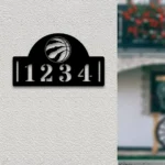 Toronto Raptors Metal Sign Nba Metal House Number Sign 1