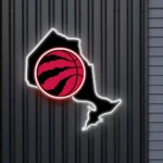 Toronto Raptors Neon Sign Toronto State Map 1