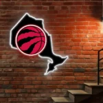 Toronto Raptors Neon Sign Toronto State Map 1