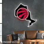 Toronto Raptors Neon Sign Toronto State Map 1