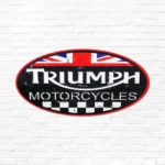 Triumph Metal Sign Custom Motorcycles 1