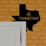 Tsingtao Metal Sign Texas State Map 1