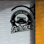 Ultima Metal Sign Bespoke Logo Metal Hanging Sign Car Garage Decor 1