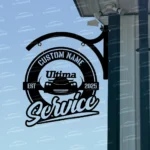 Ultima Metal Sign Bespoke Logo Metal Hanging Sign Car Garage Decor 1