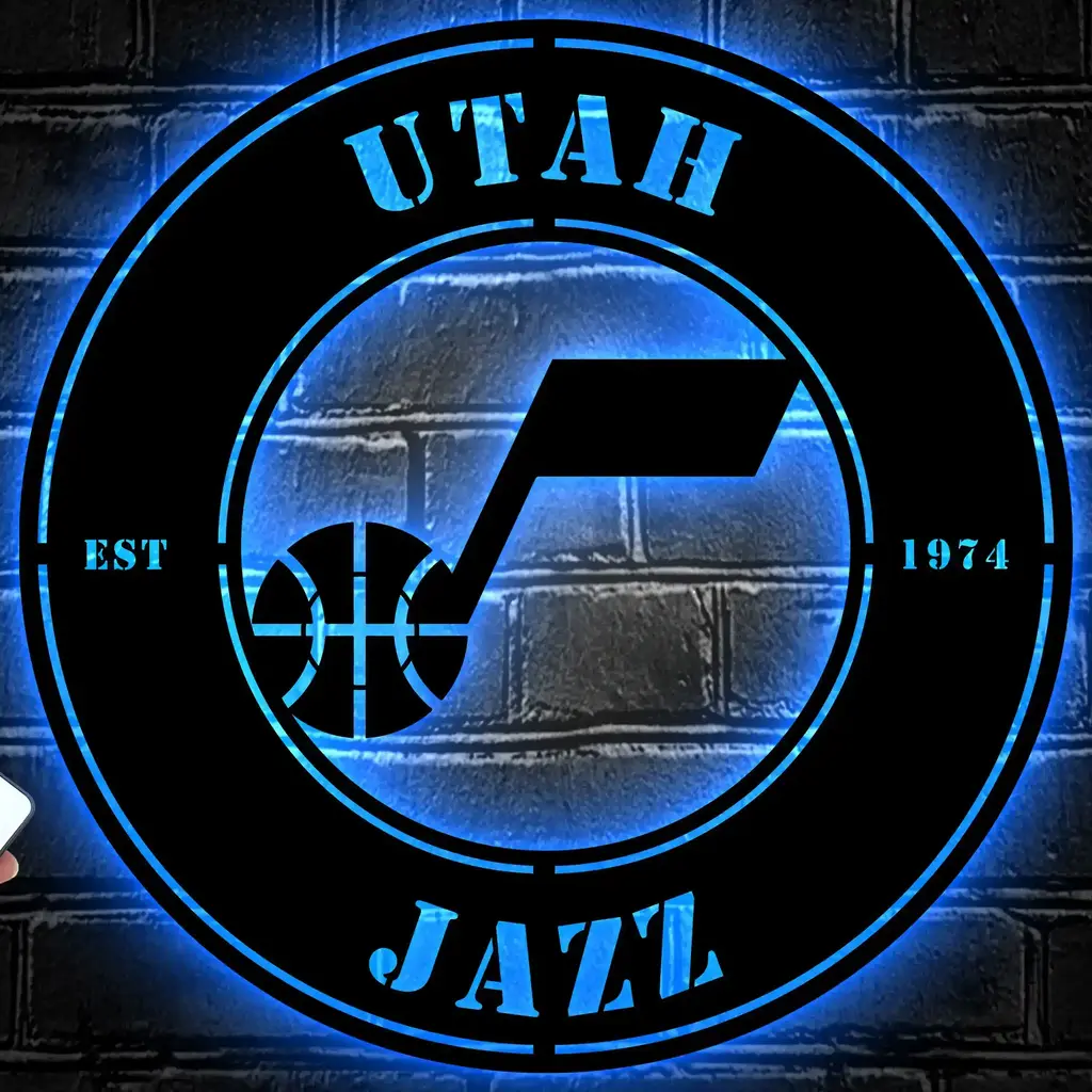 Utah Jazz Metal Sign Insignia 3