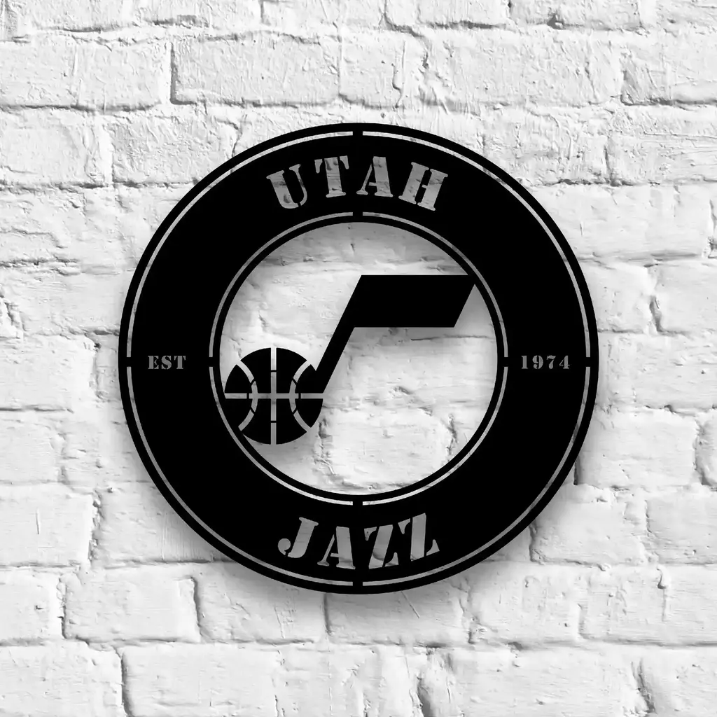 Utah Jazz Metal Sign Insignia 5