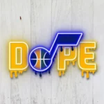 Utah Jazz Neon Sign Dripping Dope 1