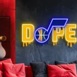 Utah Jazz Neon Sign Dripping Dope 1