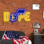 Utah Jazz Neon Sign Dripping Dope 1