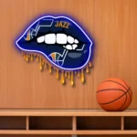 Utah Jazz Neon Sign Dripping Lips 1