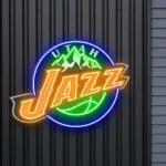 Utah Jazz Neon Sign Jazz Peak Logo 1