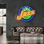 Utah Jazz Neon Sign Jazz Peak Logo 1