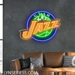 Utah Jazz Neon Sign Jazz Peak Logo 1