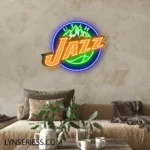 Utah Jazz Neon Sign Jazz Peak Logo 1