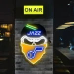 Utah Jazz Neon Sign Skull 1