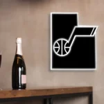 Utah Jazz Neon Sign Utah State Map 1