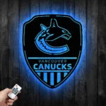 Vancouver Canucks Metal Sign Shield Shape 1