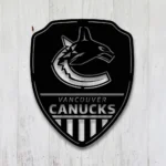 Vancouver Canucks Metal Sign Shield Shape 1