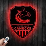 Vancouver Canucks Metal Sign Shield Shape 1