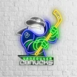 Vancouver Canucks Neon Sign Mascot Acrylic 1