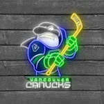 Vancouver Canucks Neon Sign Mascot Acrylic 1
