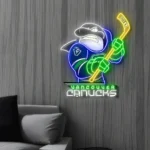 Vancouver Canucks Neon Sign Mascot Acrylic 1