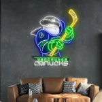 Vancouver Canucks Neon Sign Mascot Acrylic 1