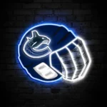 Vancouver Canucks Neon Sign Nhl Hockey Helmet Acrylic Led 1