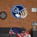 Vancouver Canucks Neon Sign Nhl Hockey Helmet Acrylic Led 1