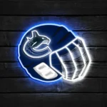Vancouver Canucks Neon Sign Nhl Hockey Helmet Acrylic Led 1