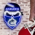 Vancouver Canucks Neon Sign Skull 1