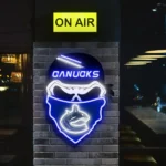 Vancouver Canucks Neon Sign Skull 1