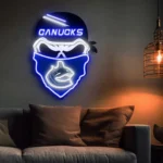 Vancouver Canucks Neon Sign Skull 1
