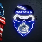 Vancouver Canucks Neon Sign Skull 1
