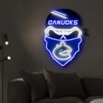Vancouver Canucks Neon Sign Skull 1