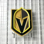 Vegas Golden Knights Neon Sign Knight Helmet Crest 1