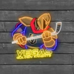 Vegas Golden Knights Neon Sign Mascot Acrylic 1