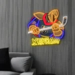 Vegas Golden Knights Neon Sign Mascot Acrylic 1