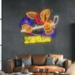 Vegas Golden Knights Neon Sign Mascot Acrylic 1