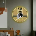 Vegas Golden Knights Neon Sign Nhl Helmet Acrylic 1