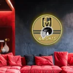 Vegas Golden Knights Neon Sign Nhl Helmet Acrylic 1