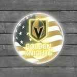 Vegas Golden Knights Neon Sign Us Flag Acrylic 1