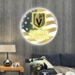 Vegas Golden Knights Neon Sign Us Flag Acrylic 1