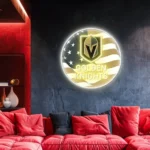 Vegas Golden Knights Neon Sign Us Flag Acrylic 1