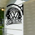 Volkswagen Metal Sign Bespoke Logo Metal Hanging Sign Car Garage Decor 1