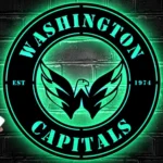 Washington Capitals Metal Sign Bird Wing Crest 1