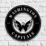 Washington Capitals Metal Sign Bird Wing Crest 1